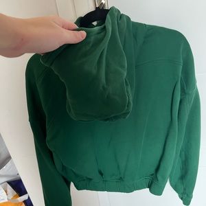 Lululemon Cropped Green Sweatshirt